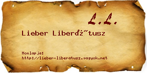 Lieber Liberátusz névjegykártya